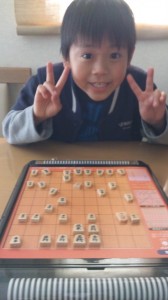 長男と将棋